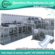 Hot Sale I Shape Disposable Pampers Baby Diapers Making Machine